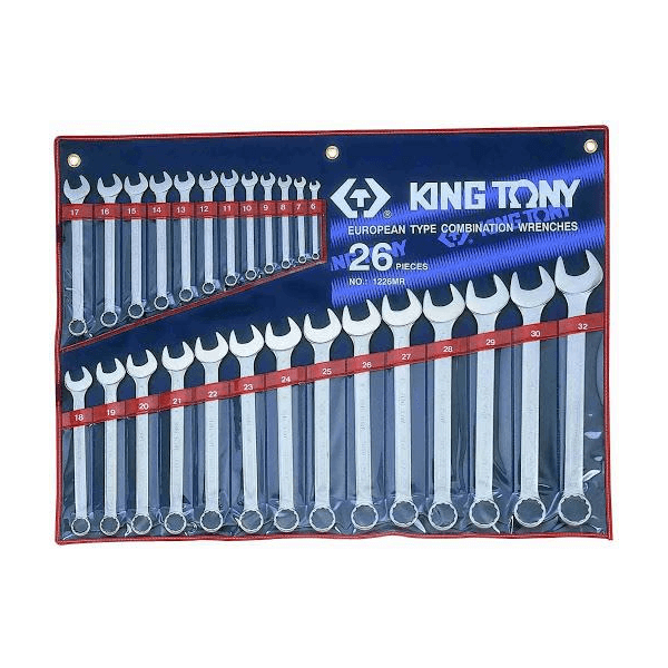 1226MR King Tony 26 PC. Combination Wrench Set Garage & Tool Supplies