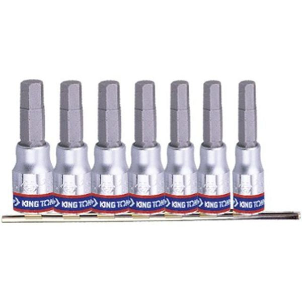 GT-2127PR  - King Tony Hex Socket rail set 7pc 130mm