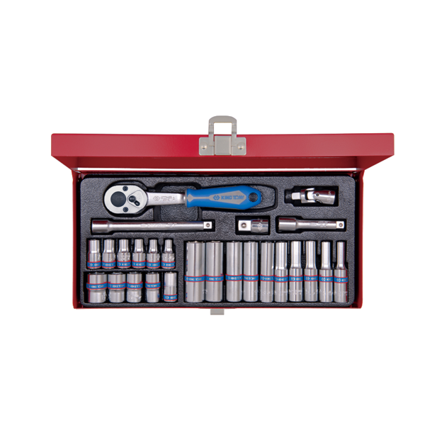 GT-2526MR - King Tony 1/4'' Std & Deep Socket Set 4-13mm 26Pc