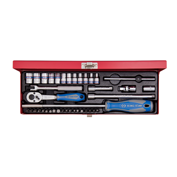 GT-2540MR - King Tony  1/4''Socket Set & Bits 4-13mm 39Pc