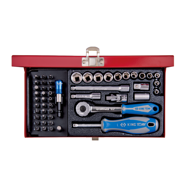 GT-2551MR - King Tony 1/4'' Socket Set & Bits 4-14mm 51Pc