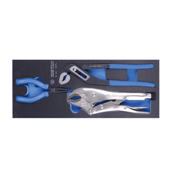 940122GPV King Tony 2Pc Combination Plier Set & EVA Foam Garage & Tool Supplies