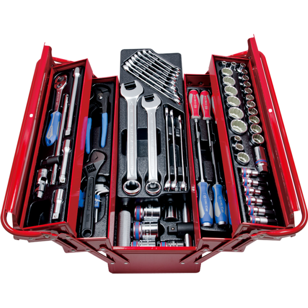 908-077CR - King Tony Diesel Mechanic Toolbox 1/2'' & 3/4'' 77Pc – Garage &  Tool Supplies