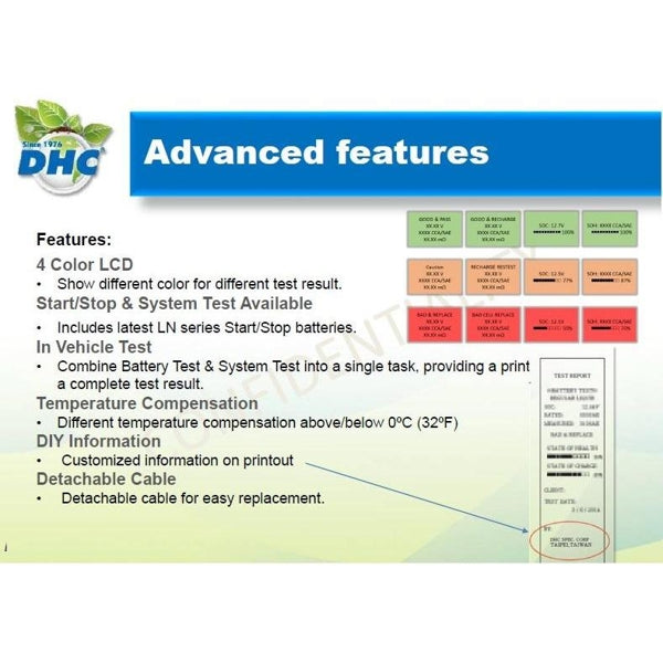 DHCBT1000 Digital Battery & Electrical Analyzer (Tester) Garage